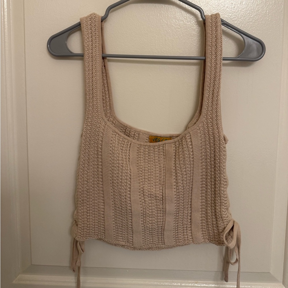 Verge Girl Women’s Beige Knit Tank Top